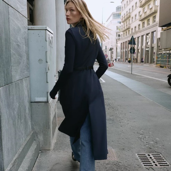 Zara NWT long waistcoat with belt 8899/537 - Picture 5 of 12